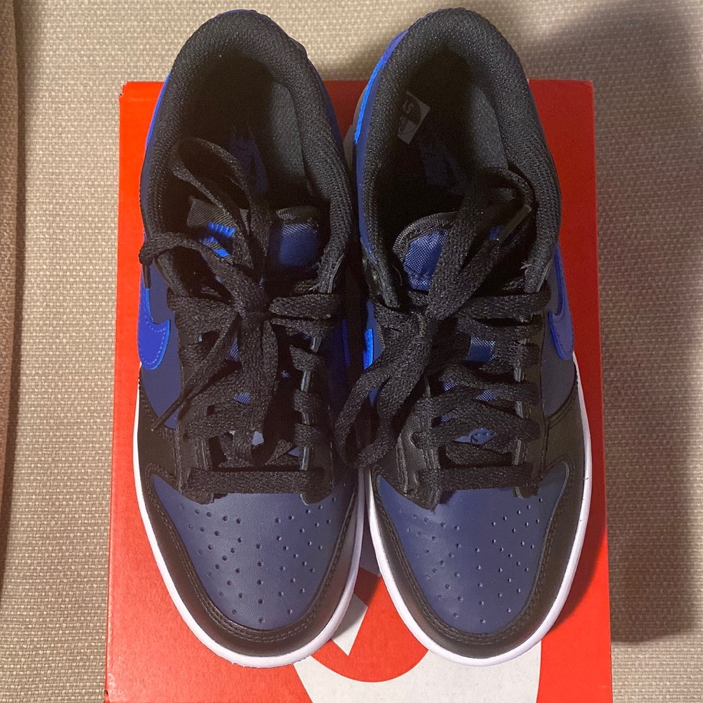 New! Nike Dunk Low “Midnight Navy/ Game Royal- Black” Boys 5Y Women’s 6.5